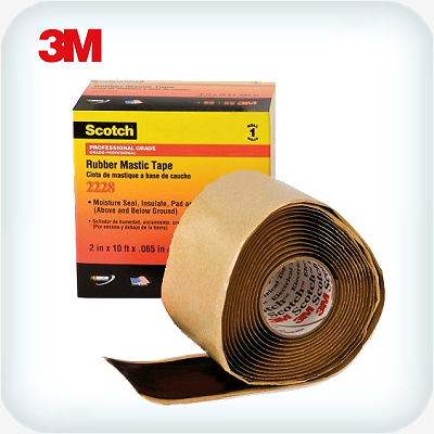 3M 2228 Rubber Mastic Tape Black 25mm x 3m