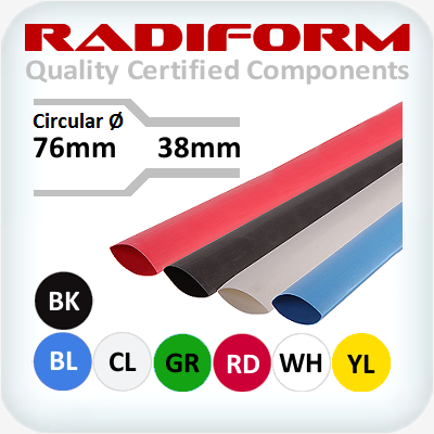 Heat Shrink 1.2m Lengths | Radiform SCG | Thin Wall Tube | UL224 VW1 ...