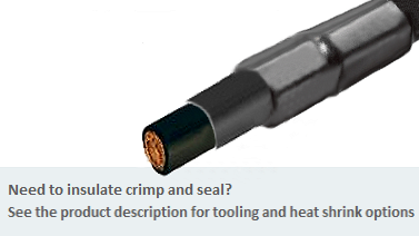 Tinned Copper Compression Link Sealed with Heat Shrink