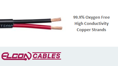 twin sheath automotive cable 99.9% oxygen free high conductivity copper strands