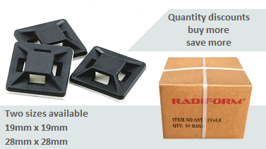 Cable Tie Mounts available in bulk quantities