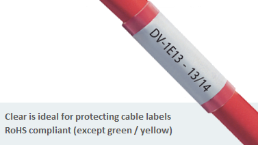 Clear Heat Shrink Tubing Over Cable Labels