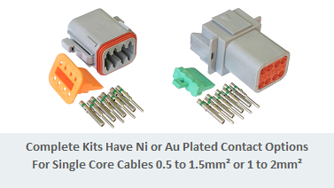 Deutsch pin and socket contacts
