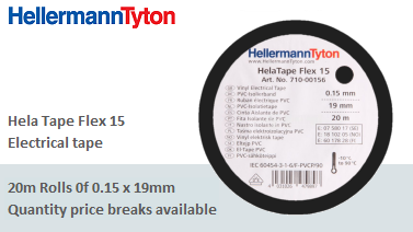 PVC Electrical Tape Rolls Hellermann Tyton