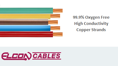 a range of colours in single core automotive cables
