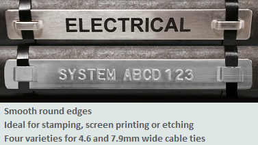 Stainless Cable Tags for Stamping Printing or Etching