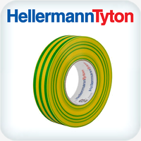 HellermannTyton HelaTape Flex Black Electrical Tape, 19mm x 20m