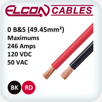 Battery and Starter Cable 0 AWG 30m Rolls
