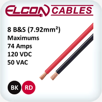 Battery and Starter Cable 8AWG 30m Rolls