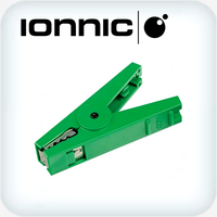 Alligator Clamp 25A 20mm Wide Jaws Green