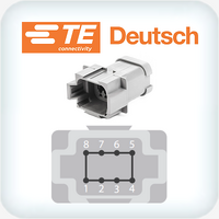DT04-08PA-P021 8 Pin Bussed A Keyed 8=52A