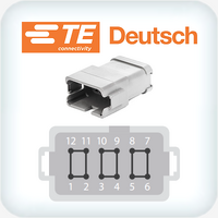 DT04-12PA-P075 12 Pin Bussed A Keyed 3x 4=26A