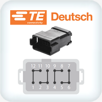 DT04-12PB-P030 12 Pin Bussed B Keyed 4x 3=13A