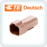 DT04-4P-TN09 4 Way Receptacle Housing Brown