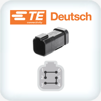 DT04-6P-EP14 6 Pin Bussed Receptacle 2x 3=13A