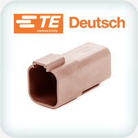 DT04-6P-TN09 6 Way Receptacle Housing Brown