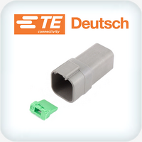 DT 6 Way Male Receptacle & Green Wedge