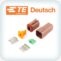 DT6-1 Kit 6 Way 1.0-2.0mm² Ni Plated Contacts Brown