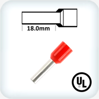4mm² Bootlace Pins 18mm Lgth Orange Pk100
