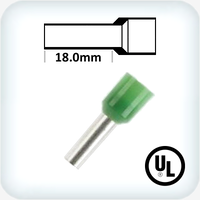 6mm² Bootlace Pins 18mm Lgth Green 18mm L Pk50