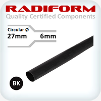 27-6mm RMW Medium Wall Heat Shrink Black 1.2m