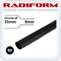 35-9mm RMW Medium Wall Heat Shrink Black 1.2m