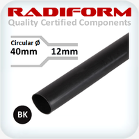 40-12mm RMW Medium Wall Heat Shrink Black 1.2m