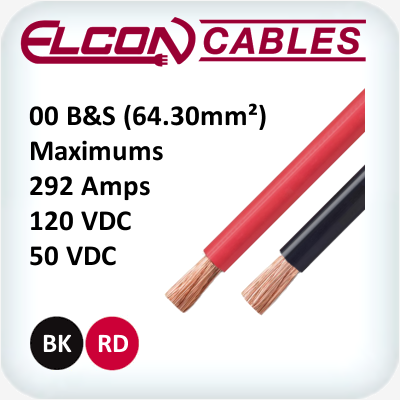 Battery and Starter Cable 00 AWG 30m Rolls