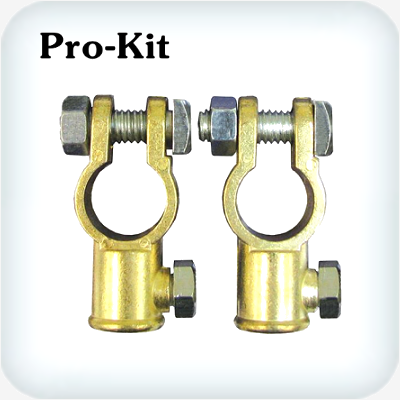 Battery Terminal Kit Brass Plate Lead Regular Post