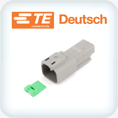 DT 2 Way Male Receptacle & Green Wedge