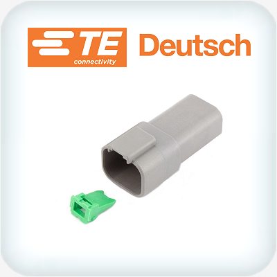 DT 4 Way Male Receptacle & Green Wedge
