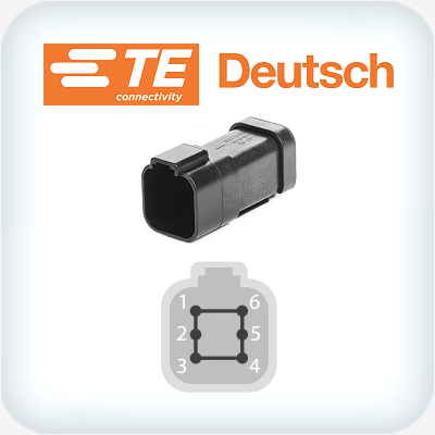 DT04-6P-EP13 6 Pin Bussed Receptacle 6=39A