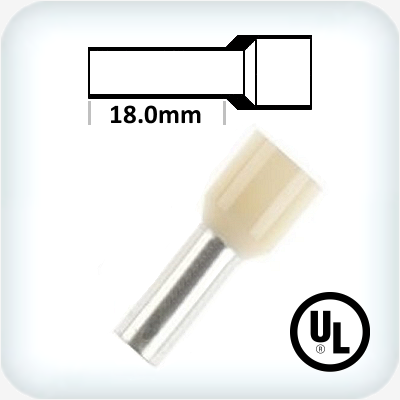 16mm² Bootlace Pins 18mm Lgth Ivory Pk25