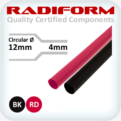12-4mm Glue Lined Heat Shrink [Red] 1.2m