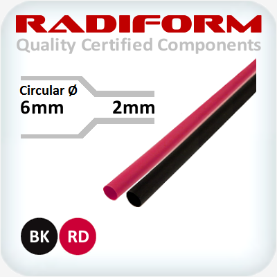 6-2mm Glue Lined Heat Shrink [Red] 1.2m