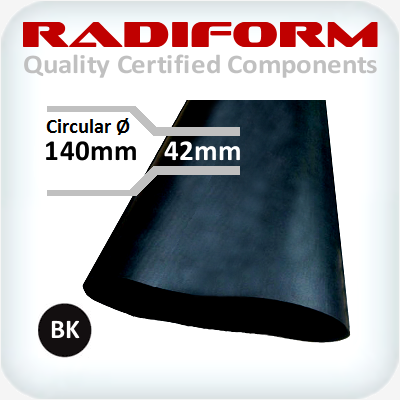 140-42mm RMW Medium Wall Heat Shrink Black 1.2m