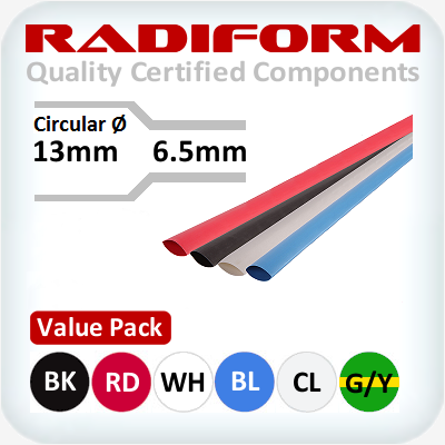 13-6.5mm SCG Heat Shrink Mix 24 x 1.2m Pack
